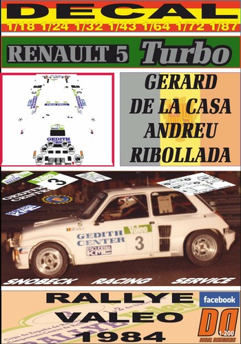 Decal renault turbo tour de - 5,