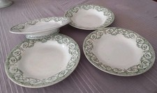 3 ASSIETTES CREUSES ANCIENNES ASSIETTE MONTEE CREIL  MONTEREAU SERVICE DUBARRY 