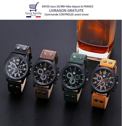 Montre homme cuir - montre,