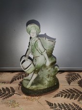 ancien Vase  Jeune Femme  en
