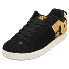 DC Shoes Court Graffik Femme Or Noir Baskets Patin - 42.5 EU