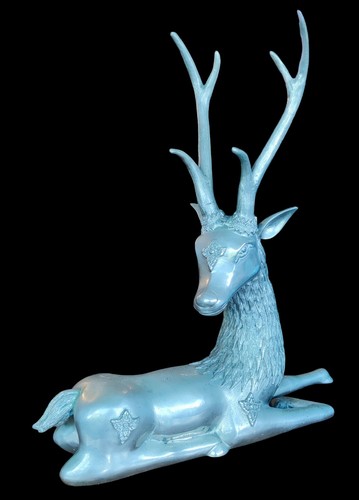Ancienne grande statue cerf - statue,