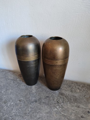 Paire vases anciens en - paire,