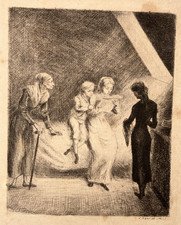 Lecture Lettre GRAVURE Eau