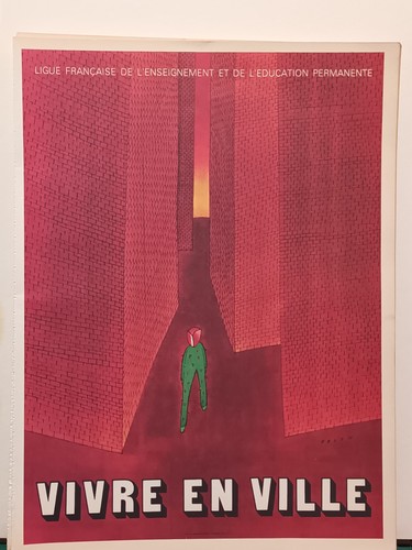 Reproduction affiche folon - reproduction, de