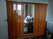 CHAMBRE A COUCHER 1970  ACAJOU - ARMOIRE + LIT 140 + TABLE DE CHEVET 