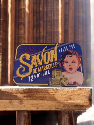 Boîte métal vintage savon - boîte,