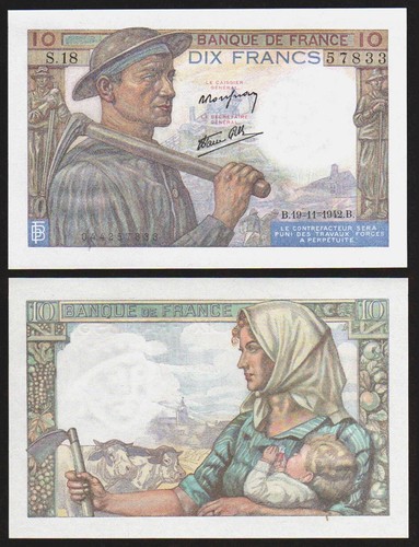 Billet france 10 francs - billet,