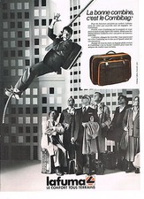 PUBLICITE ADVERTISING  1985   LAFUMA   bagages le combibag