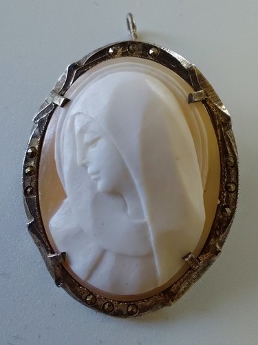 Pendentif camée coquille - pendentif,