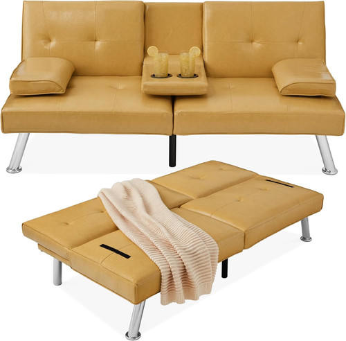 Modern camel yellow faux - modern,