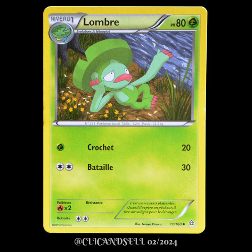 Carte pokémon 160 lombre - pokémon, 11/160