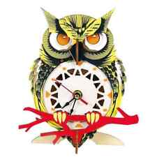 161 Pièce Découpé au Laser Bois Chouette 3D Puzzle Horloge Murale - Idée Cadeau