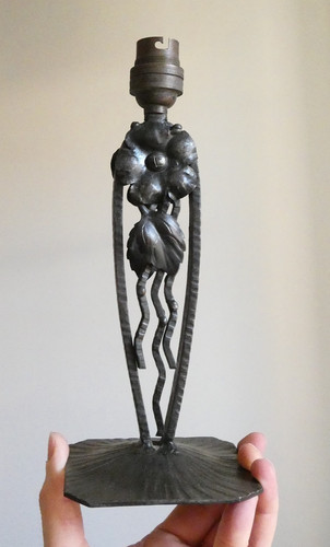 Pied lampe fer forgé - en,