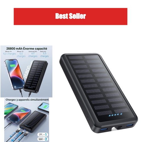 Batterie externe solaire - batterie,