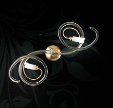 Plafonnier Classique Au Plafond Avec Verre De Murano Doré