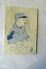 dessin andré Verdilhan.peinture provence .militaria .souvenir de guerre