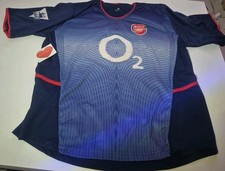 ⚽️ Arsenal Jersey Adult Large 2002-2004 Away Shirt Nike O2 Blue Vintage