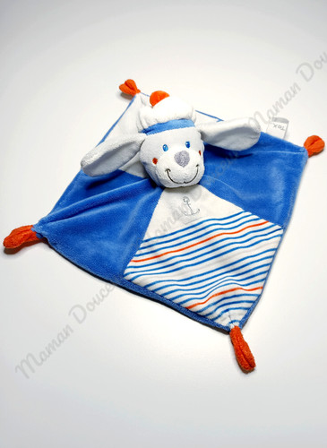 Doudou plat carré chien - doudou,
