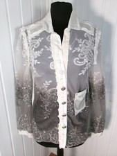 Chemisier transparent brod Elisa Cavaletti Daniela Dallavalle M 38/40 Made Italy