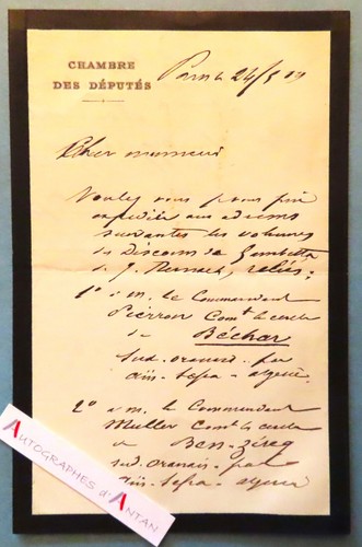 S eugène etienne - l.a.s,
