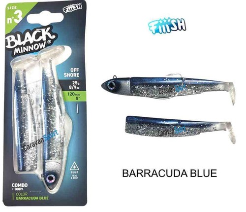 Artificiel combo black - black, minnow