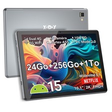 2025 Nouvelle Tablette Android 15 24GB RAM+256GB 8000mAh 10.1" 4G LTE 8Core WlFl