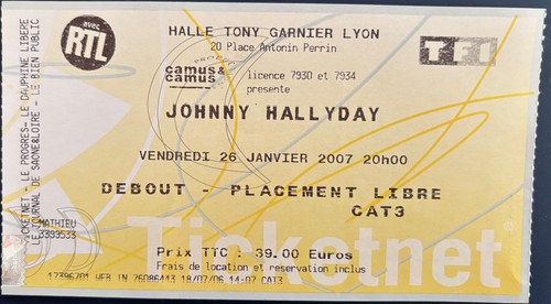Billet concert johnny - concert,