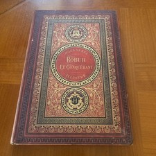 Robur le conquérant 1886 Jules Verne Hetzel reliure aux initiales 1ère édition