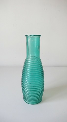 Vase bouteille verre vert - vase,