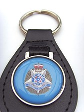 Porte-Clés En Cuir Avec Insigne De La Police De Victoria Cadeau