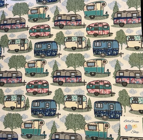 Snuggle cotton campers retro - snuggle,