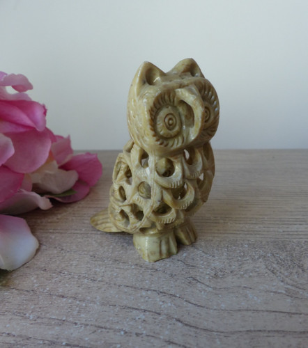 Figurine chouette pierre - figurine,