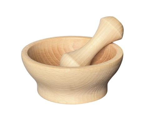 Mortier bois rond hêtre