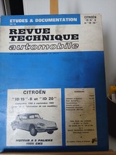 Revue Technique Automobile Citroen Id 19 B Id 20 De 09/66 A 09/69 Fin De Fabrica