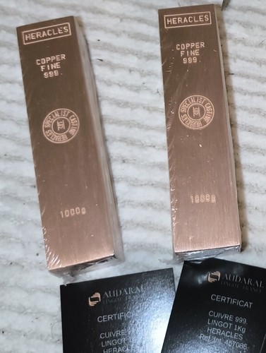 Lingot cuivre 1kg - 2x,