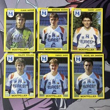 LOT DE 6 STICKERS MONTPELLIER PANINI FOOT 92 1992 FRANCE FOOTBALL