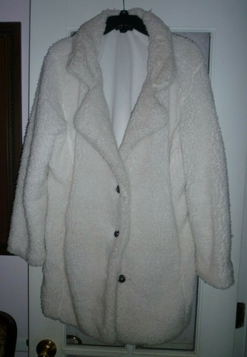 White polyester fleece - white,