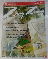 Revue Zig Zag. Husqvarna. Viking. No 12. Patrons Burda inclus