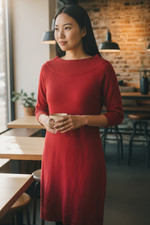 Jolie robe pull rouge Morgan