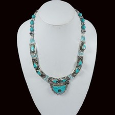 Collier turquoise tibétain