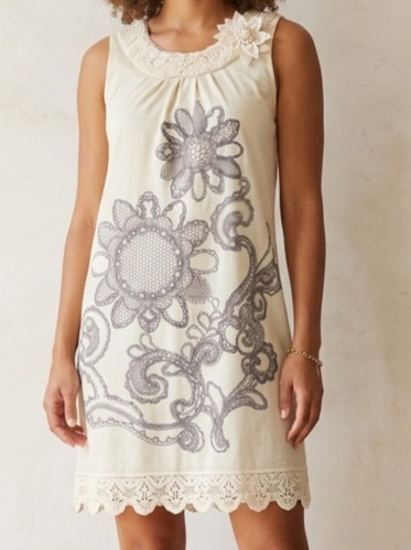 Robe courte crème - , bohème