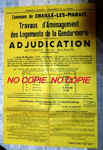 Affiche notariale adjudication - affiche,