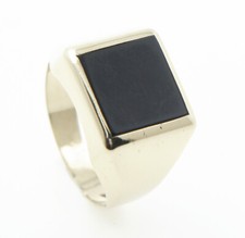 Chevalière Bague Homme Onyx 333 or Jaune 333 4,6 G Gr. 63