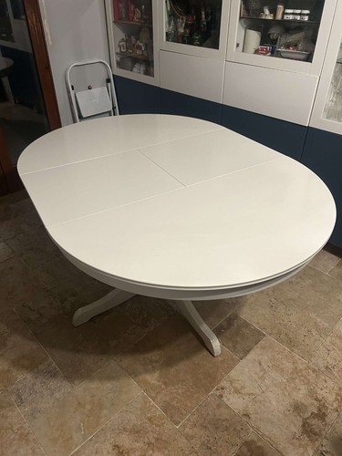 Table ronde blanche extensible - blanche,