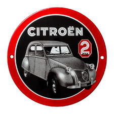 plaque émaillée : Citroën 2CV