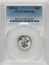 One Dime 10 Cent  1929 Denver