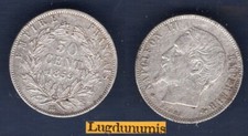50 Cent. centimes Napoléon III T Nue 1859 BB Strasbourg TTB 2nd Empire 1852-1870