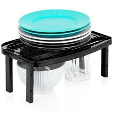 Étagère cuisine placard noir 31x22x14.5/11.5 cm rangement empilable