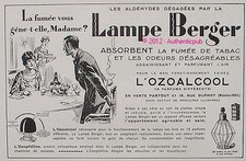 PUBLICITE LAMPE BERGER BRULE